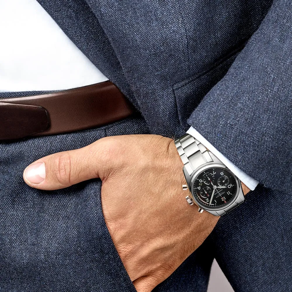 Longines Spirit 42mm Black Dial Automatic Chronograph Gents Watch L3.820.4.53.6