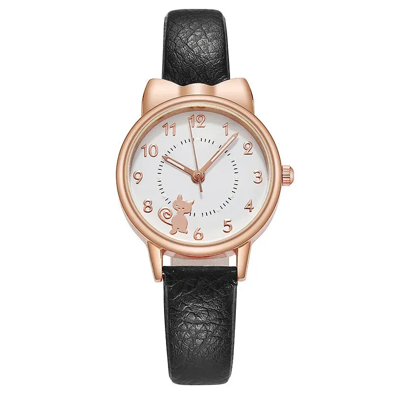 Luminous Kids Children Watch Digital Round Dial Children Watch Leather Strap Quartz Watches Kid Girls Clock Relogio Montre Reloj