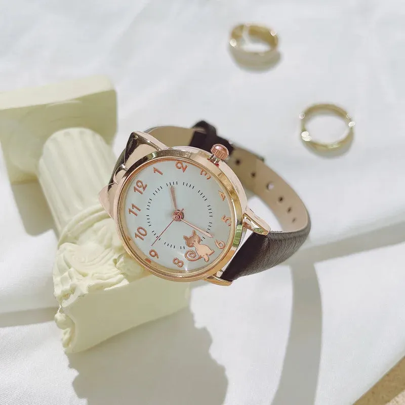 Luminous Kids Children Watch Digital Round Dial Children Watch Leather Strap Quartz Watches Kid Girls Clock Relogio Montre Reloj