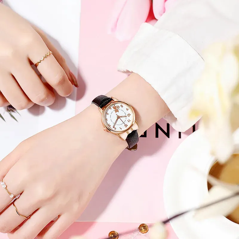 Luminous Kids Children Watch Digital Round Dial Children Watch Leather Strap Quartz Watches Kid Girls Clock Relogio Montre Reloj