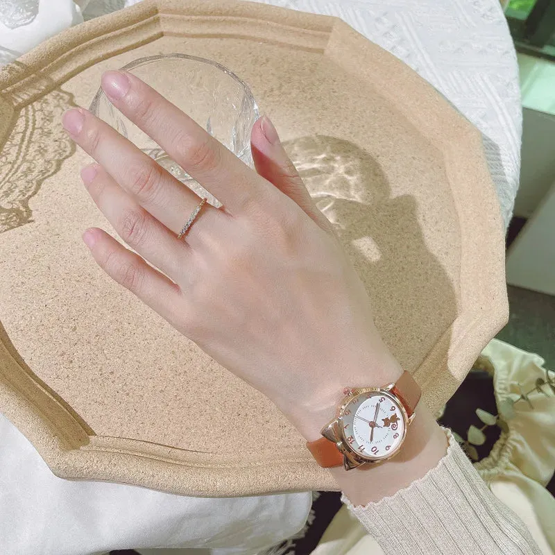 Luminous Kids Children Watch Digital Round Dial Children Watch Leather Strap Quartz Watches Kid Girls Clock Relogio Montre Reloj