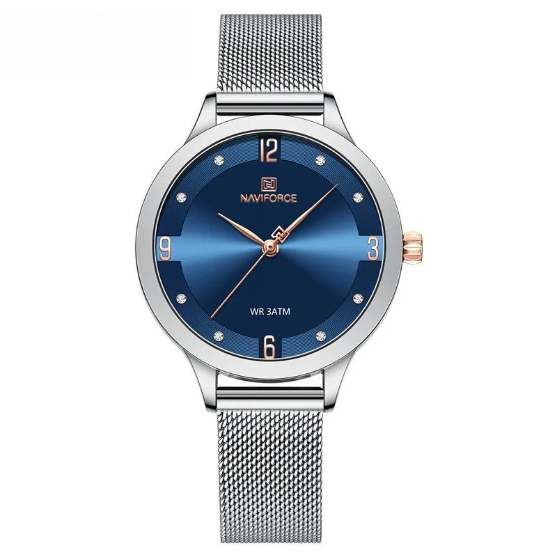 Luxury Women Clock Mesh Belt Elegant Quartz Ladies Watch Delicate Dress Watches