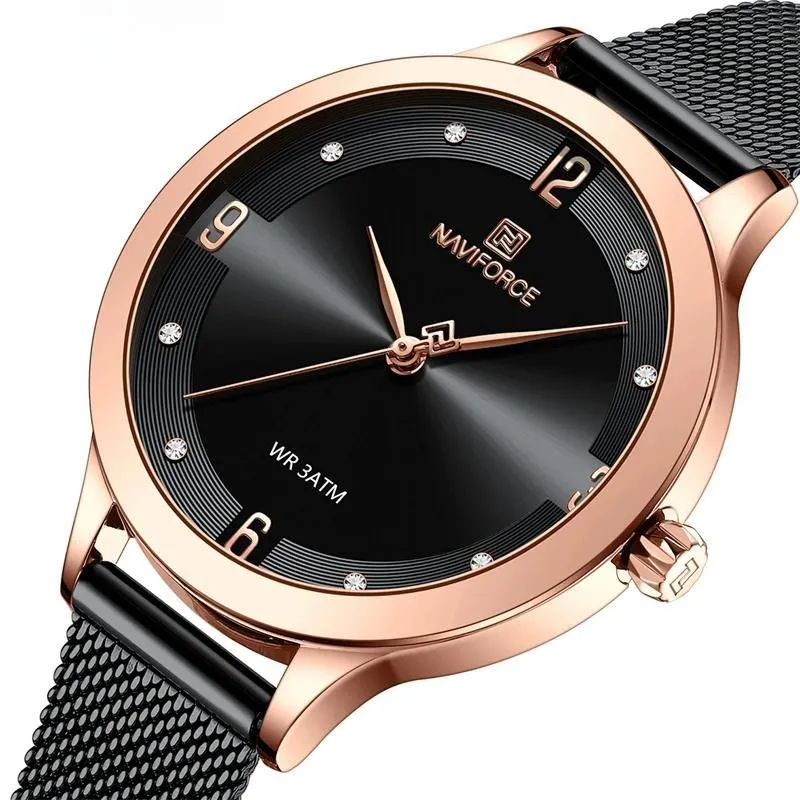 Luxury Women Clock Mesh Belt Elegant Quartz Ladies Watch Delicate Dress Watches