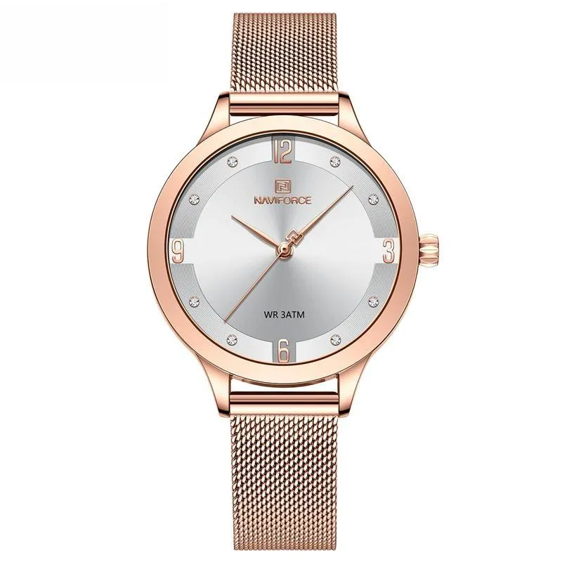 Luxury Women Clock Mesh Belt Elegant Quartz Ladies Watch Delicate Dress Watches
