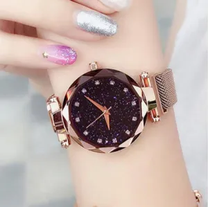 Luxury Women Watches Bracelet Set - Quartz Watch With Mesh Band - Beautiful Bracelet Included