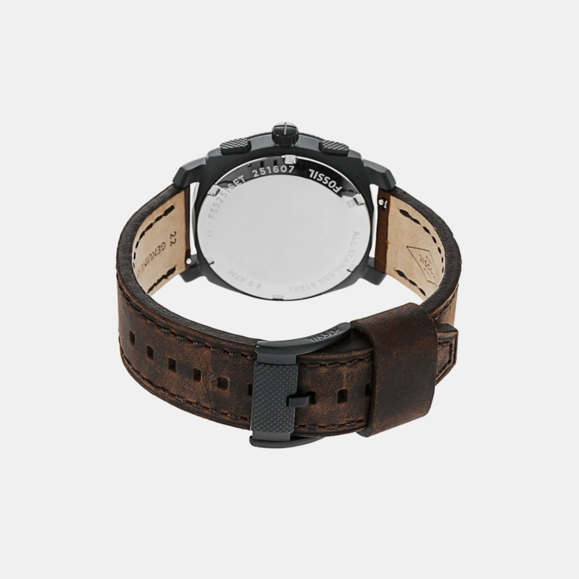 Men's Black Chronograph Leather Watch FS5251SET