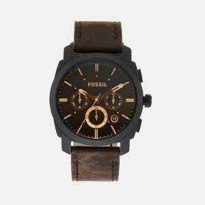 Men's Black Chronograph Leather Watch FS5251SET