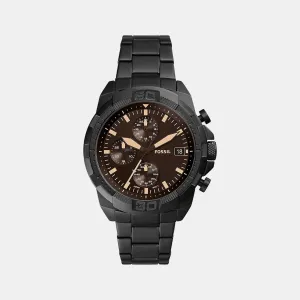 Men's Black Stainless Steel Chronograph Watch FS5851