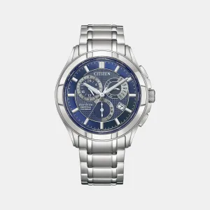 Men's Blue Eco-Drive Stainless Steel Chronograph Watch BL8160-58L