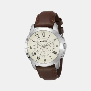 Men's Grant Brown Chronograph Leather Watch FS4735