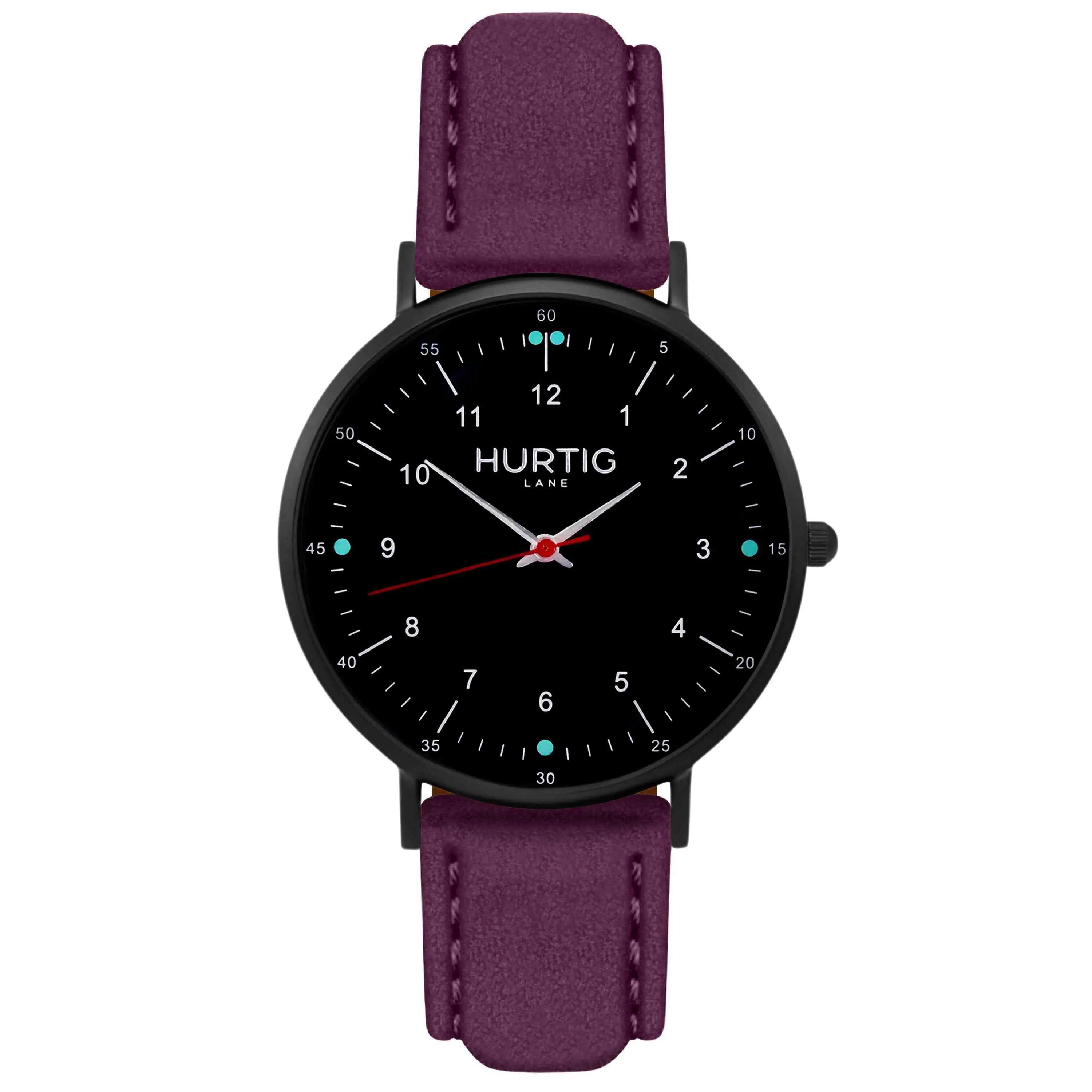 Moderna Vegan Tweed Watch All Black & Camel