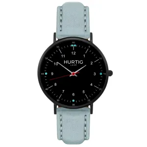 Moderna Vegan Tweed Watch All Black & Camel