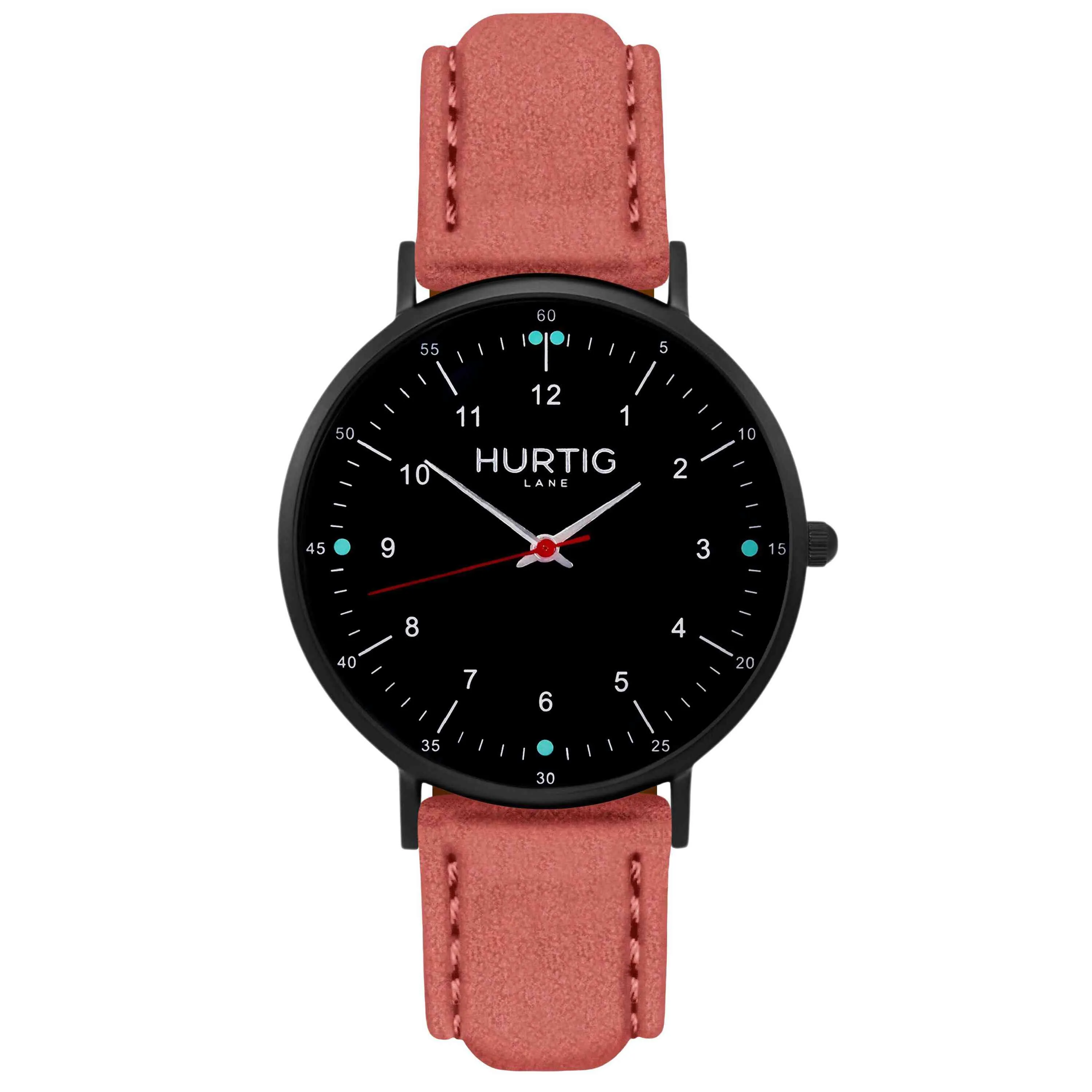 Moderna Vegan Tweed Watch All Black & Camel