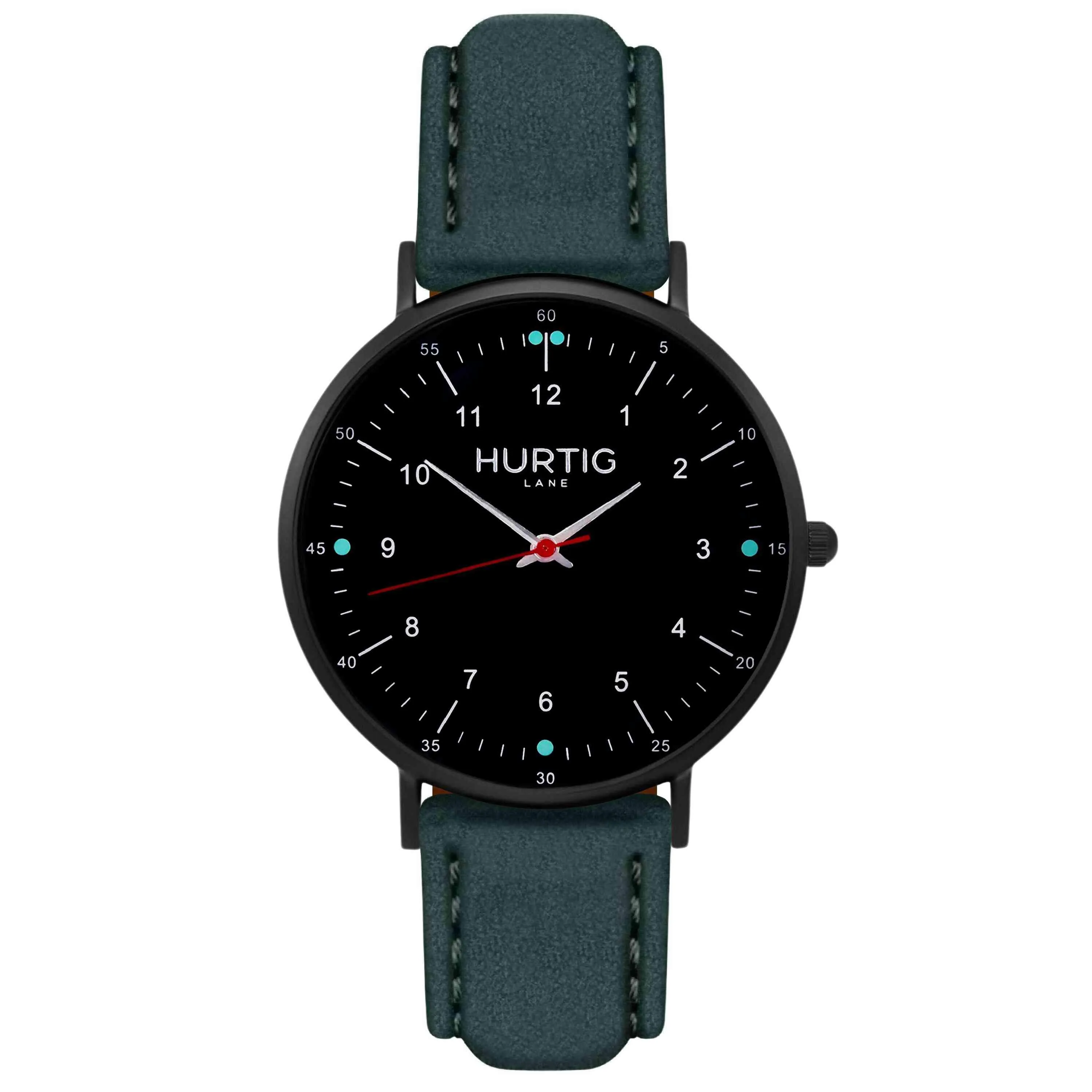 Moderna Vegan Tweed Watch All Black & Camel