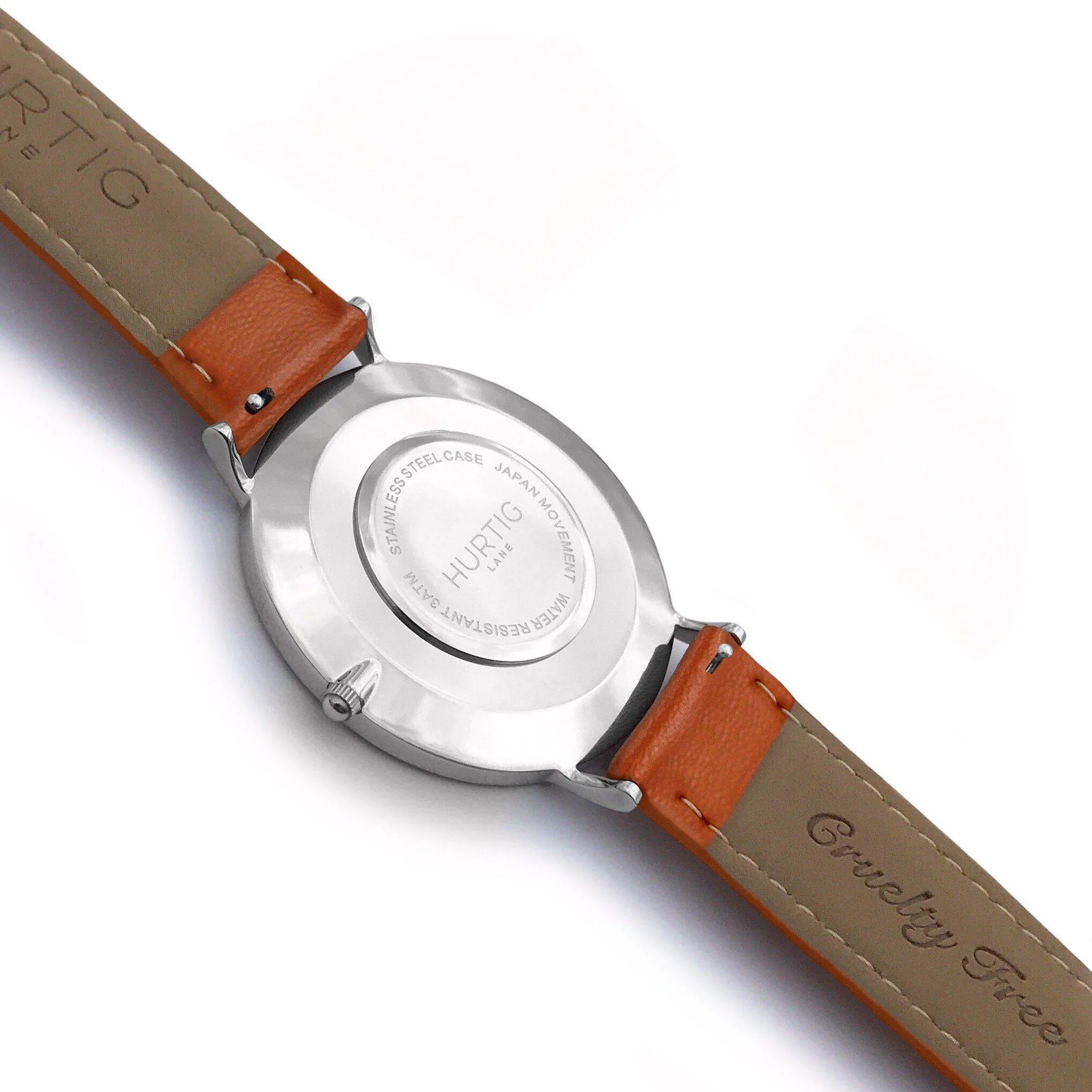 Moderno Vegan Leather Watch Silver, Black & Tan