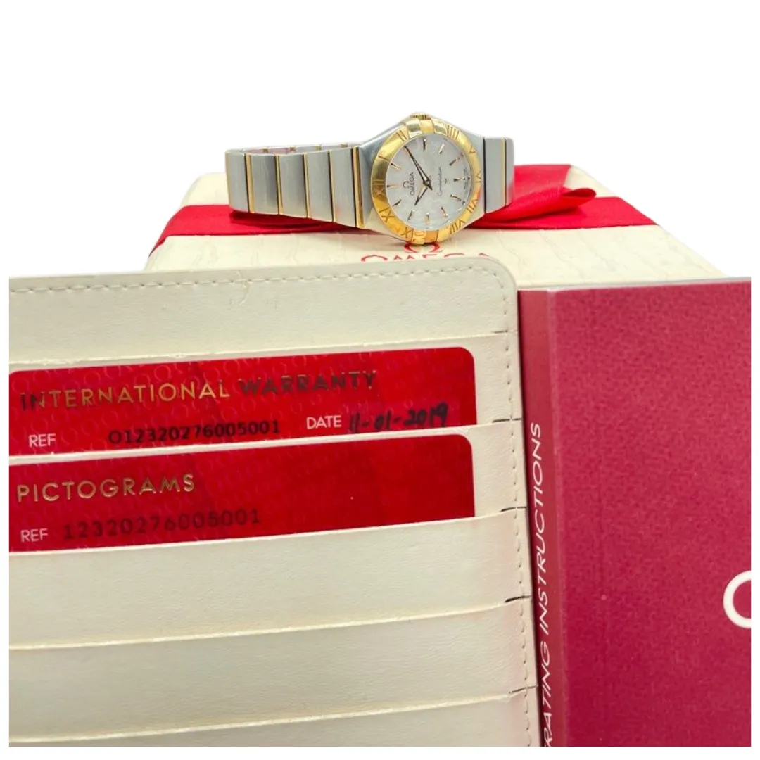Omega Constellation Quartz 27mm Steel/Gold Mother of Pearl Dial Watch