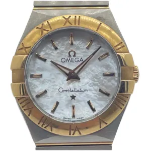 Omega Constellation Quartz 27mm Steel/Gold Mother of Pearl Dial Watch