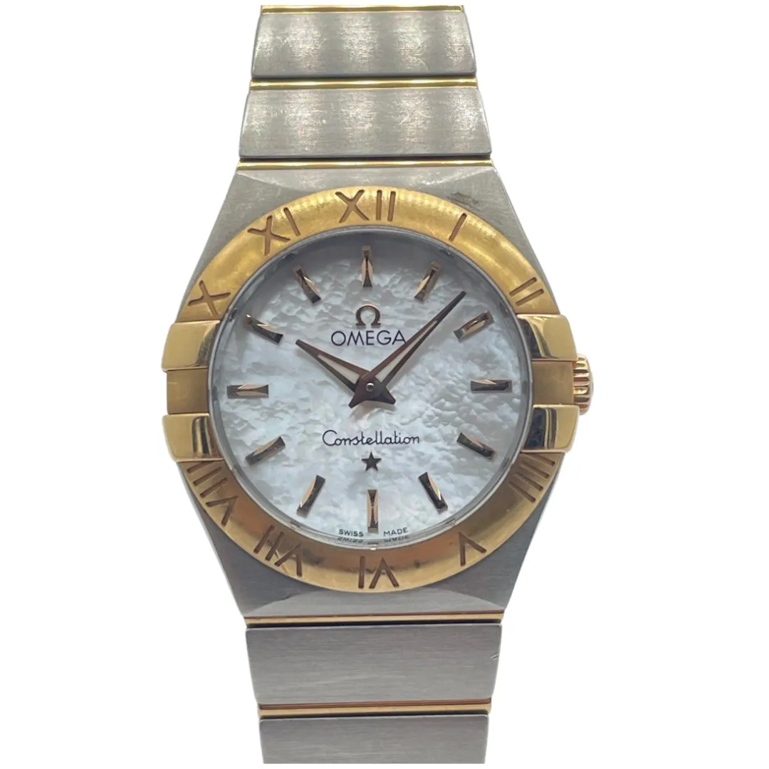 Omega Constellation Quartz 27mm Steel/Gold Mother of Pearl Dial Watch