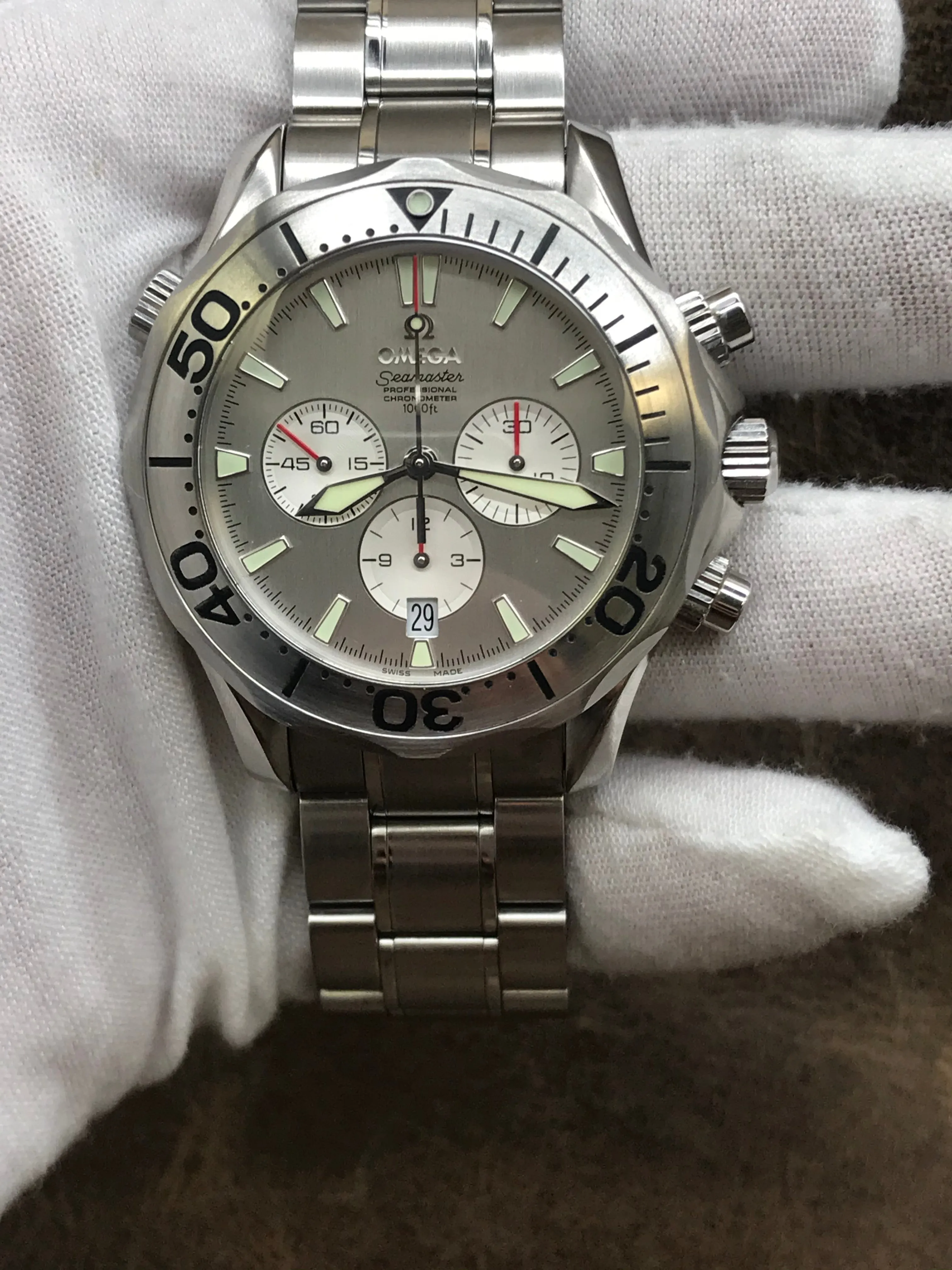 Omega Seamaster Chronograph US Special Edition 2589.30.00 Silver Dial Automatic Men's Watch