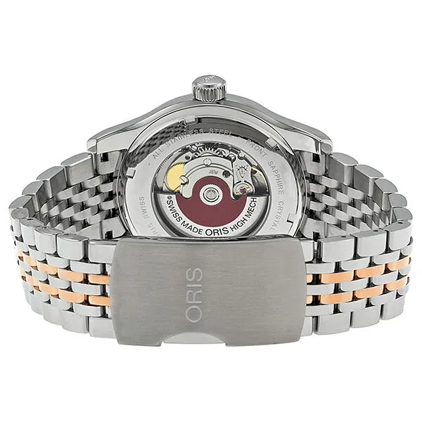 Oris Classic Date Automatic Black Dial Rose Gold and Steel Men's Watch 01 733 7594 4394-07 8 20 63