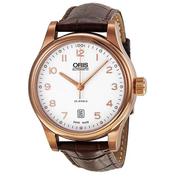 Oris Classic White Dial Rose Gold PVD Men's Watch 733-7594-4891LS 01 733 7594 4891-07 6 20 12