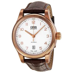 Oris Classic White Dial Rose Gold PVD Men's Watch 733-7594-4891LS 01 733 7594 4891-07 6 20 12