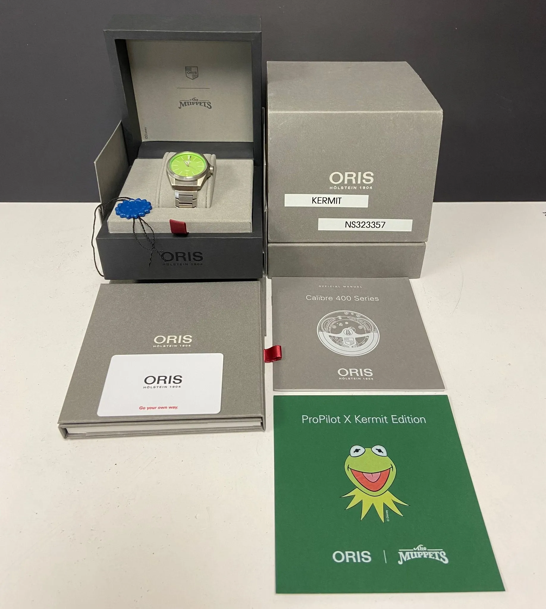 Oris Pro Pilot X Kermit 39mm 01 400 7778 7157 Green Dial Automatic Men's Watch