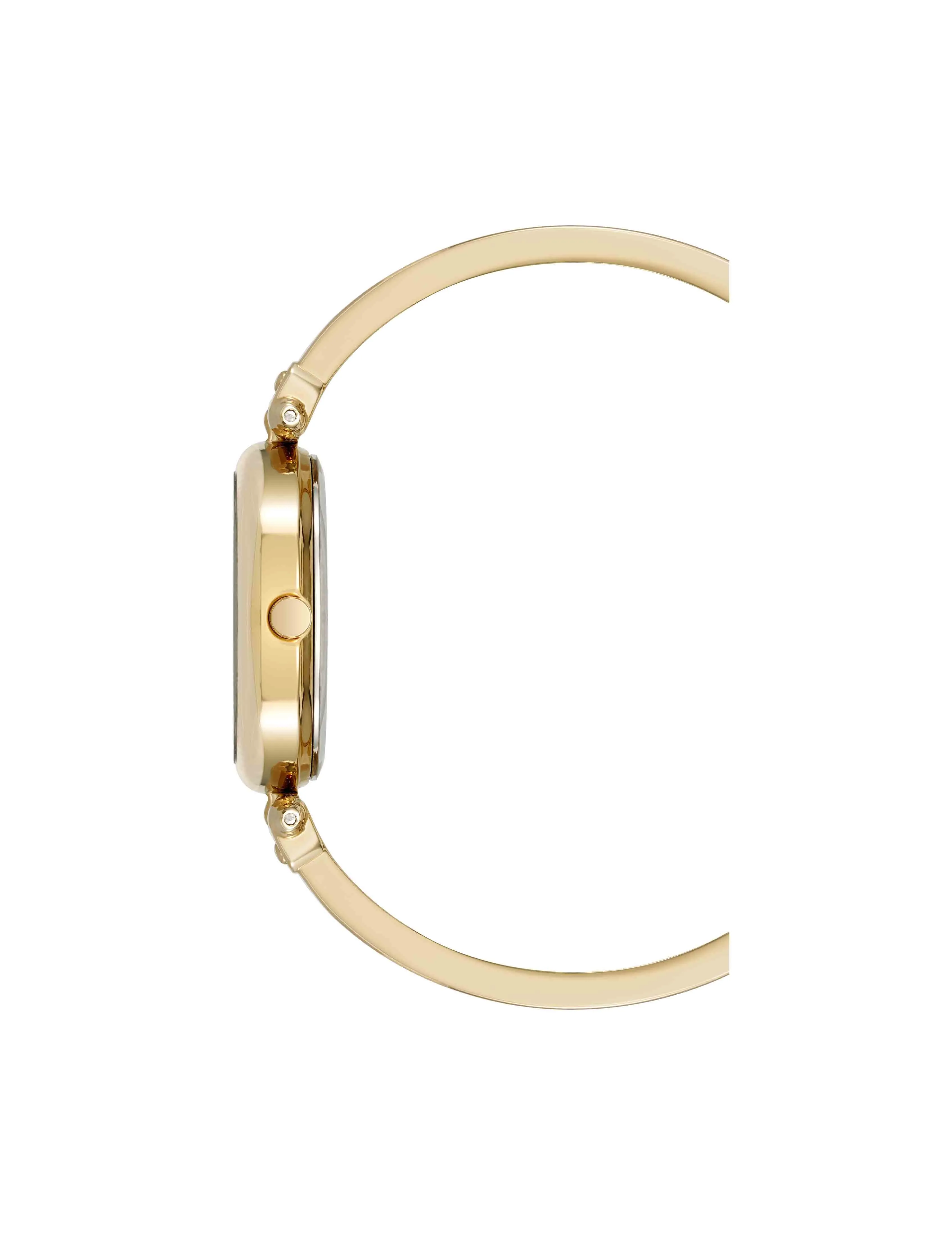 Oval Diamond Accented Bangle Watch