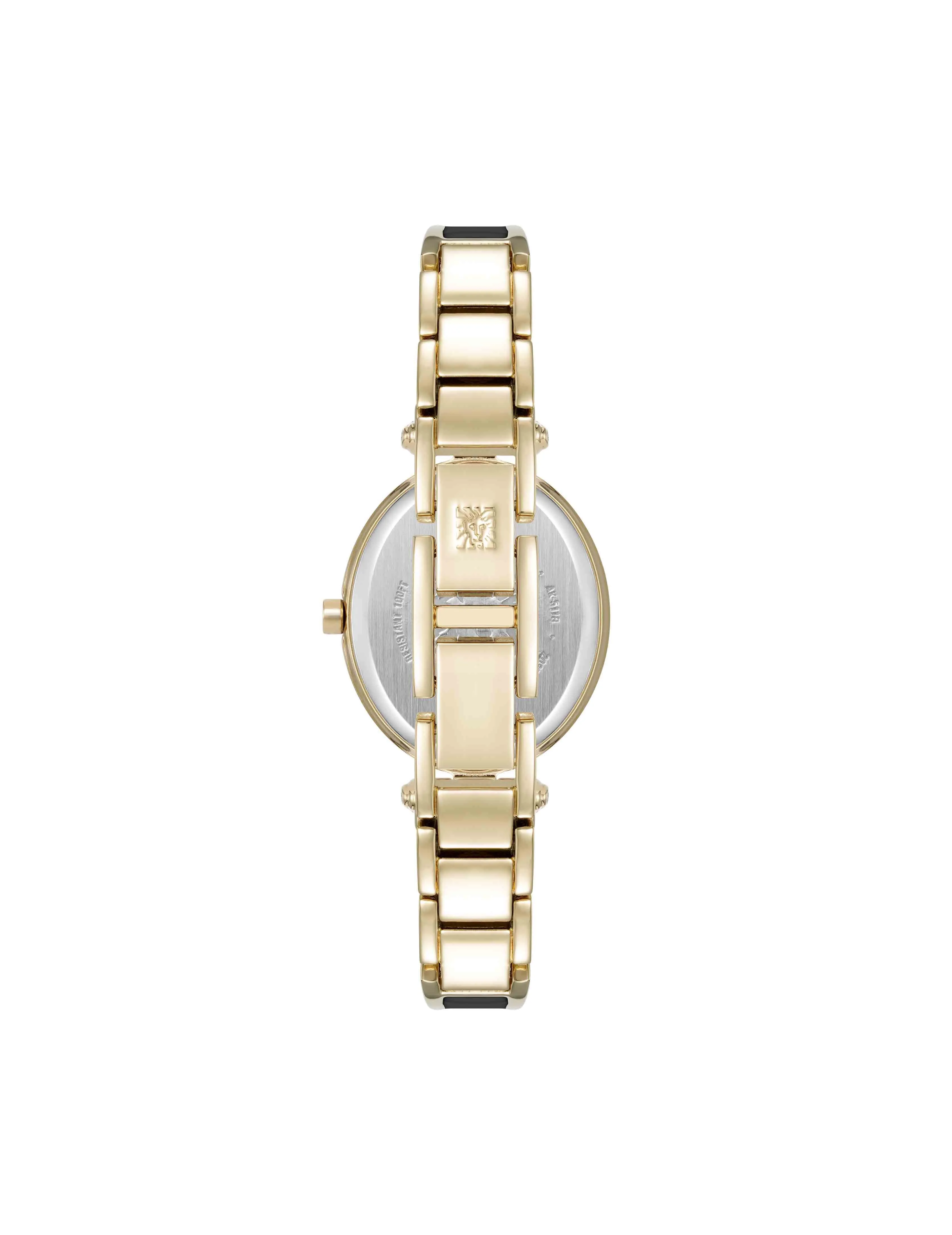 Oval Diamond Accented Bangle Watch