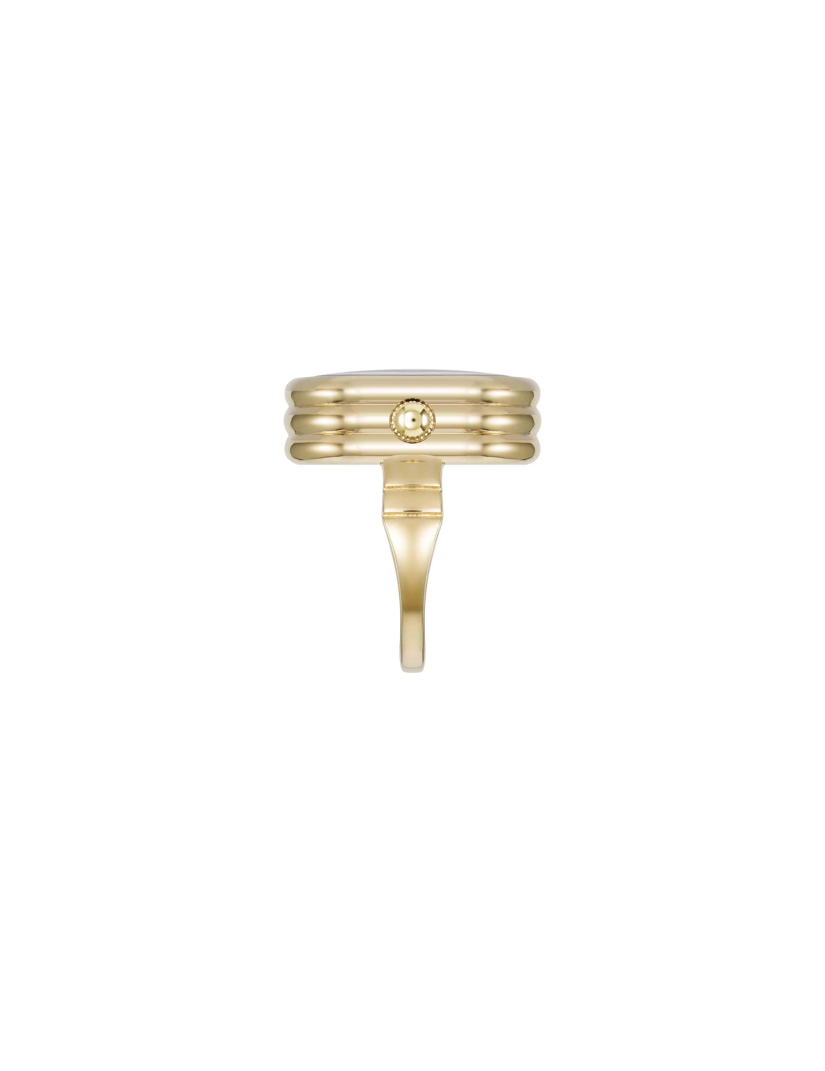 Oval Gemstone Ring Watch