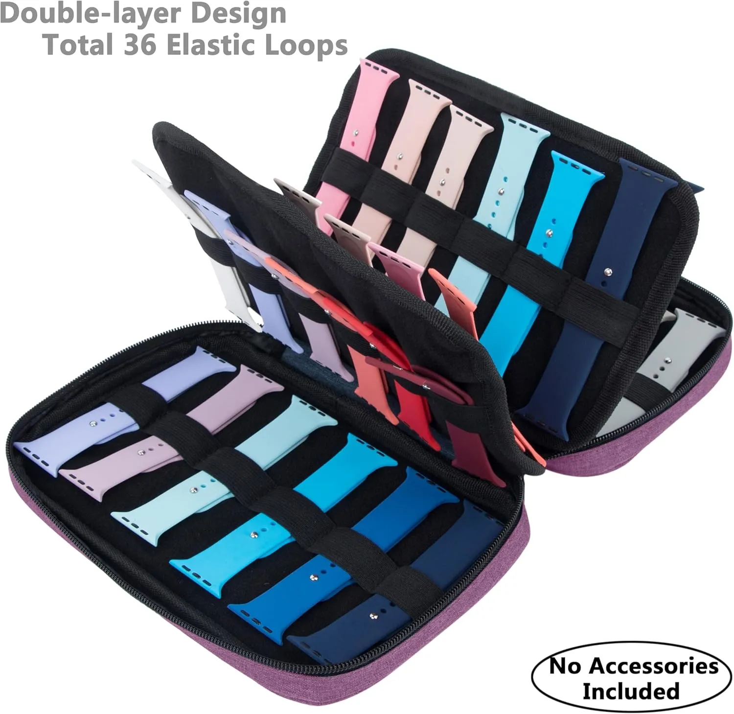 PACMAXI 36 Watch Bands Storage Case - Holds 36 Bands, Fits Most Sizes, Organizer for Watch Straps & Accessories