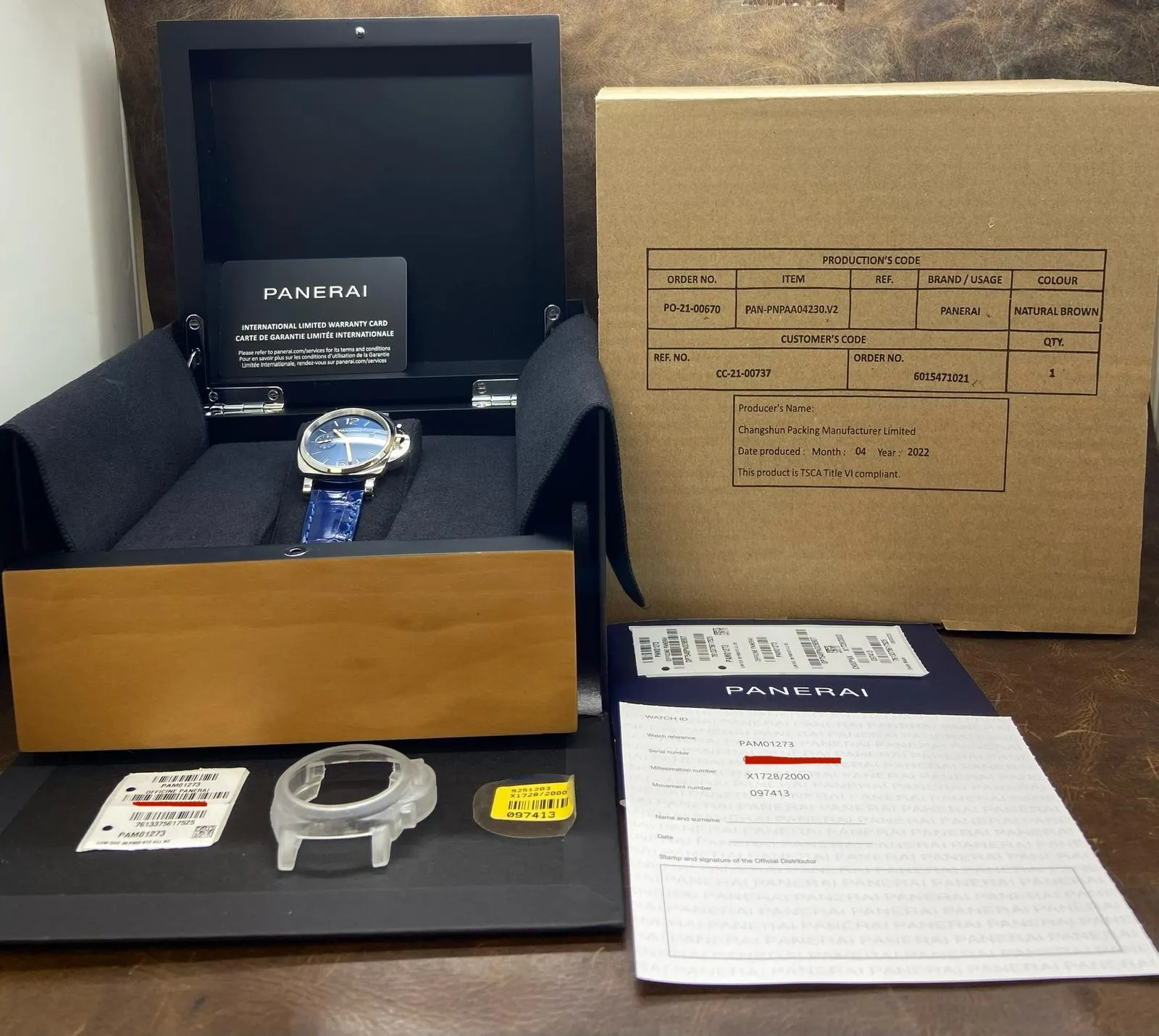 Panerai Luminor Due PAM01273 Blue Dial Automatic Watch