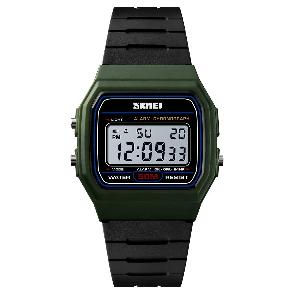 Personality square digital display fashion hipster watch W2314812