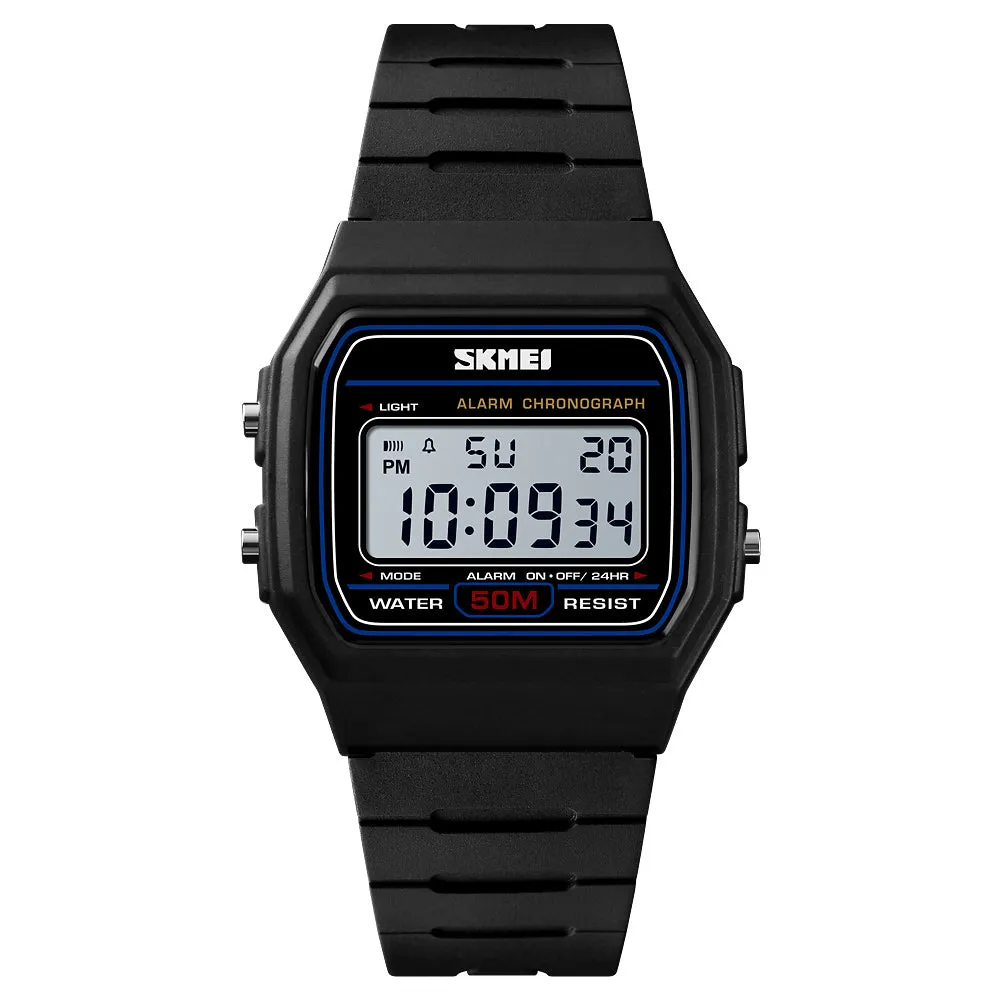 Personality square digital display fashion hipster watch W2314812