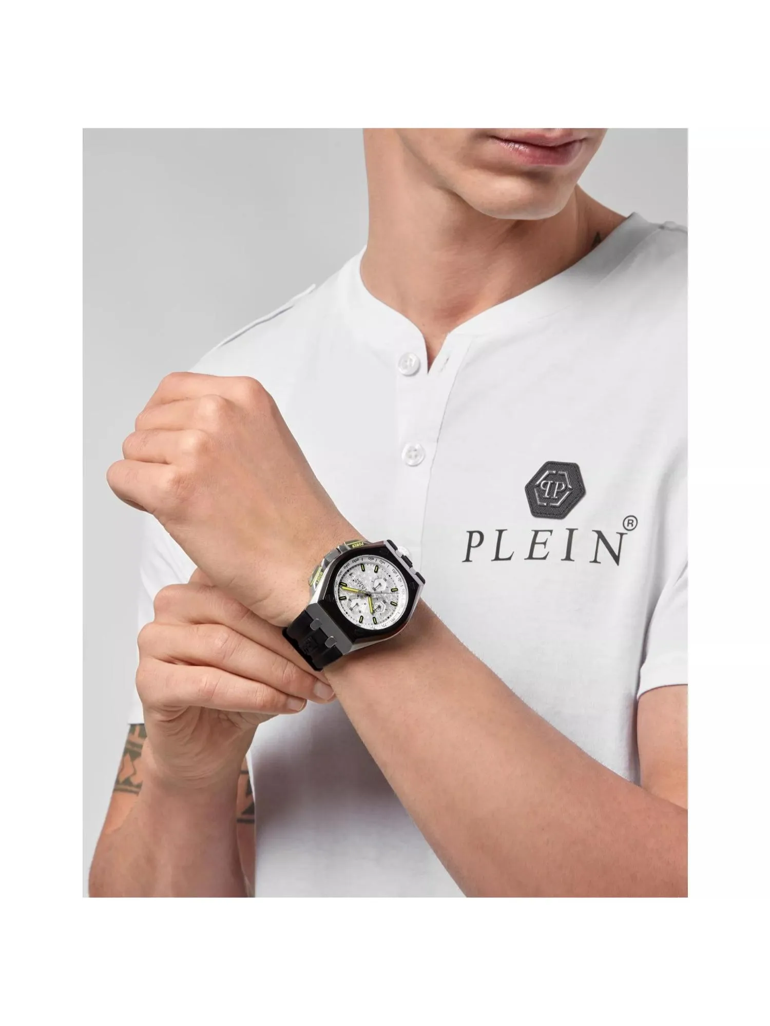 Philipp Plein Men 44 MM Size White Dial Analog Watch - PWGAA0121