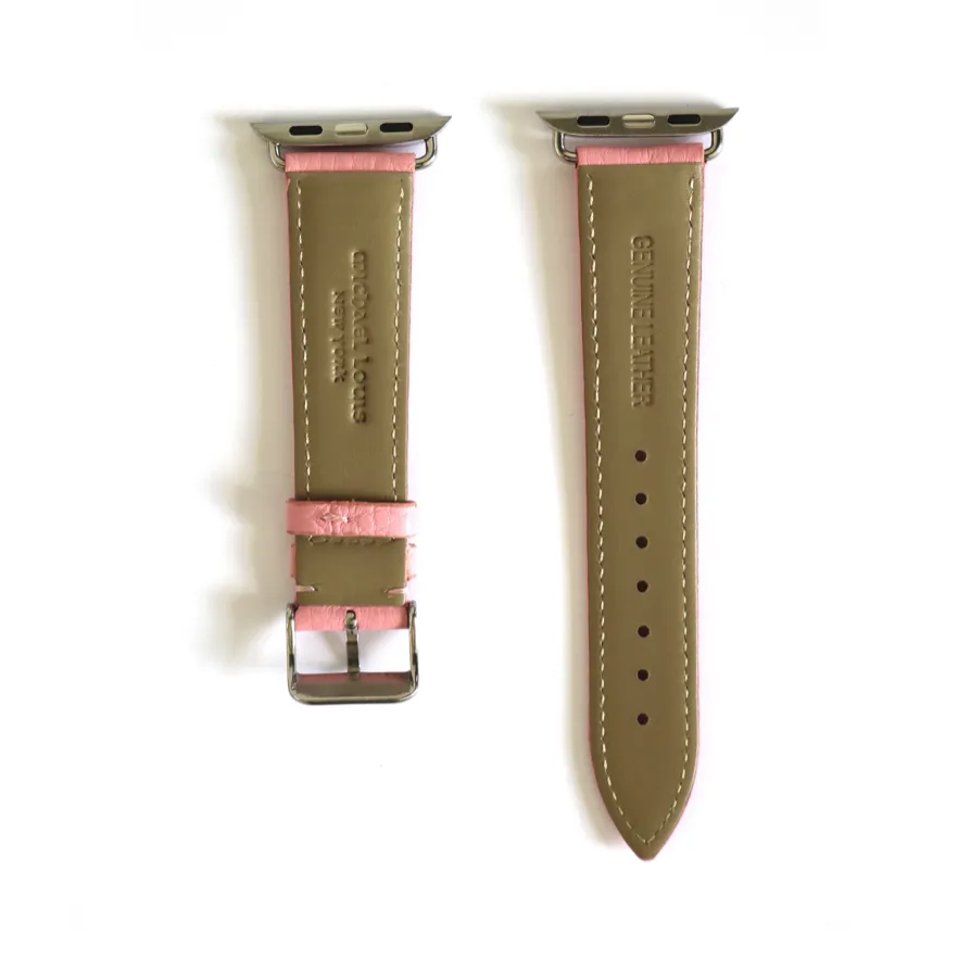 Pink Pebbled Leather Apple Watch Strap (38/40 mm)