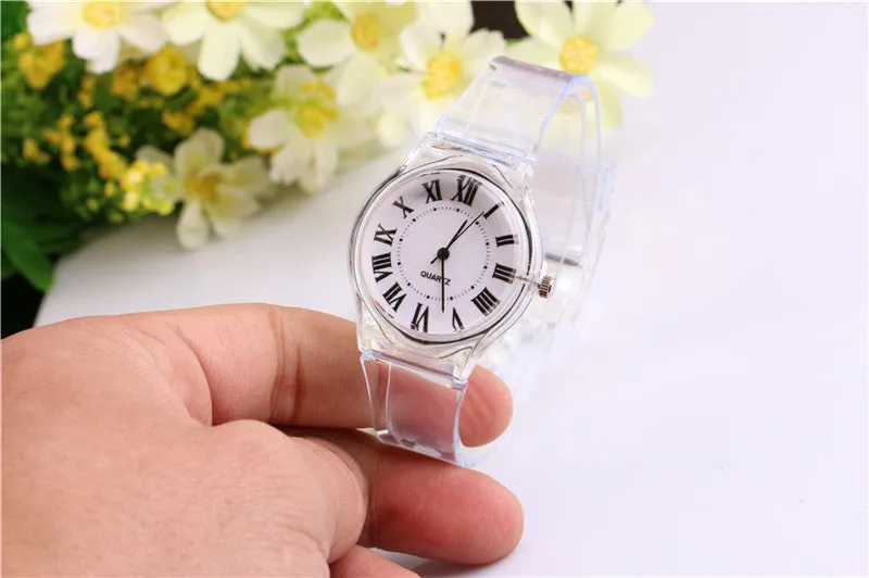 Plastic Transparent PVC Watch Small  Watch Ladies