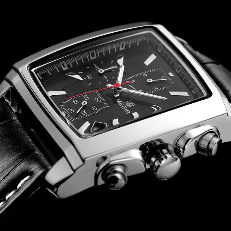 Premium Chronograph Leather Watch
