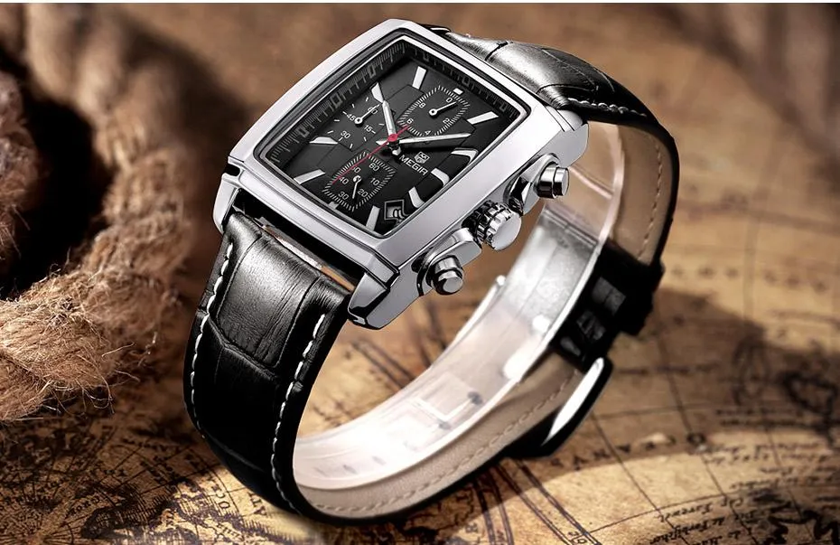 Premium Chronograph Leather Watch