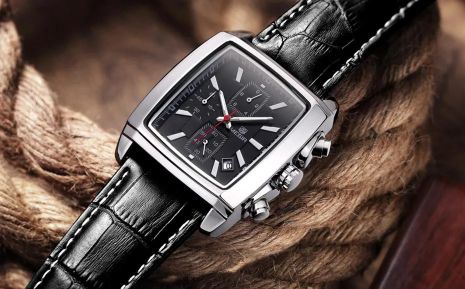 Premium Chronograph Leather Watch