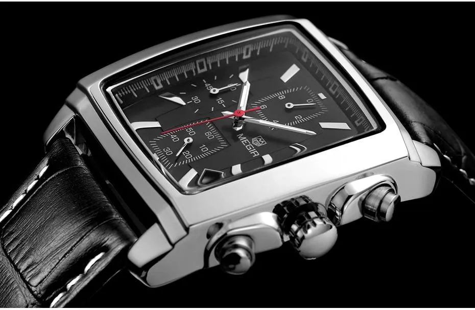 Premium Chronograph Leather Watch