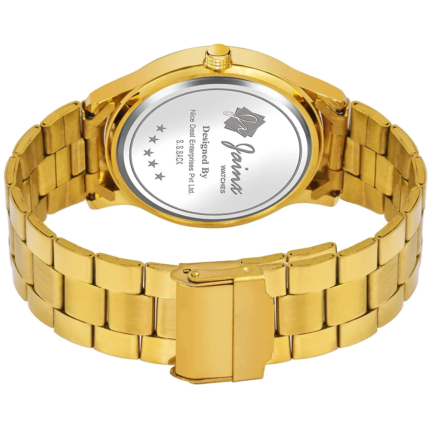 Premium Day and Date Function Golden Chain Analog Watch For Men -  JM1163