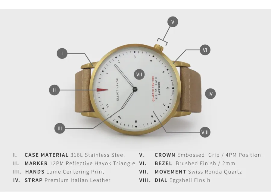Quarter Century Watch Gold - 41 mm: Natural