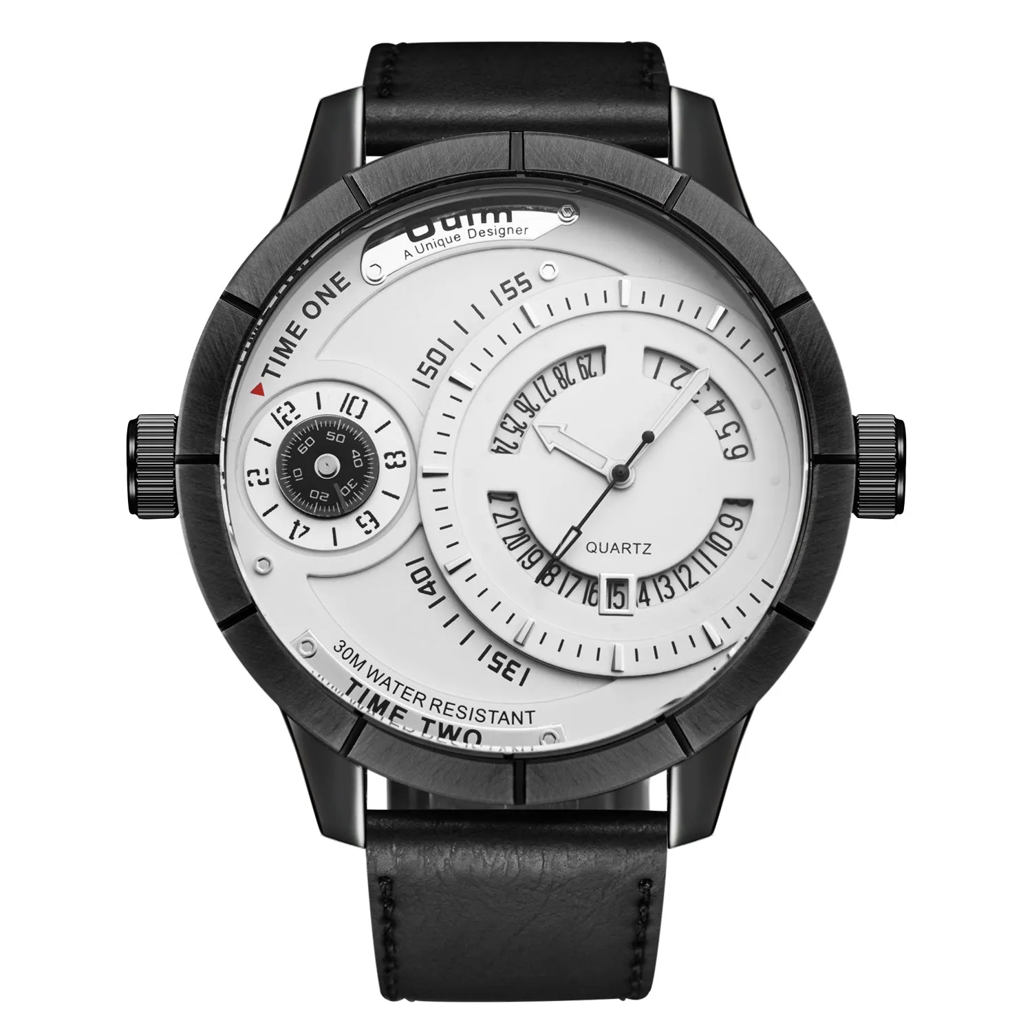 Quartz watch with double dial steel band W22HP86032