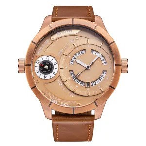 Quartz watch with double dial steel band W22HP86032
