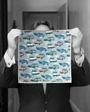 "MUSCLE CARS" DIGITAL PRINT POCKET SQUARE