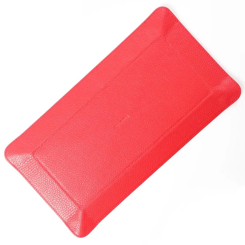 Red Leather & Black Suede Large Travel Tray