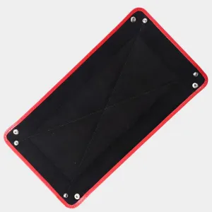 Red Leather & Black Suede Large Travel Tray