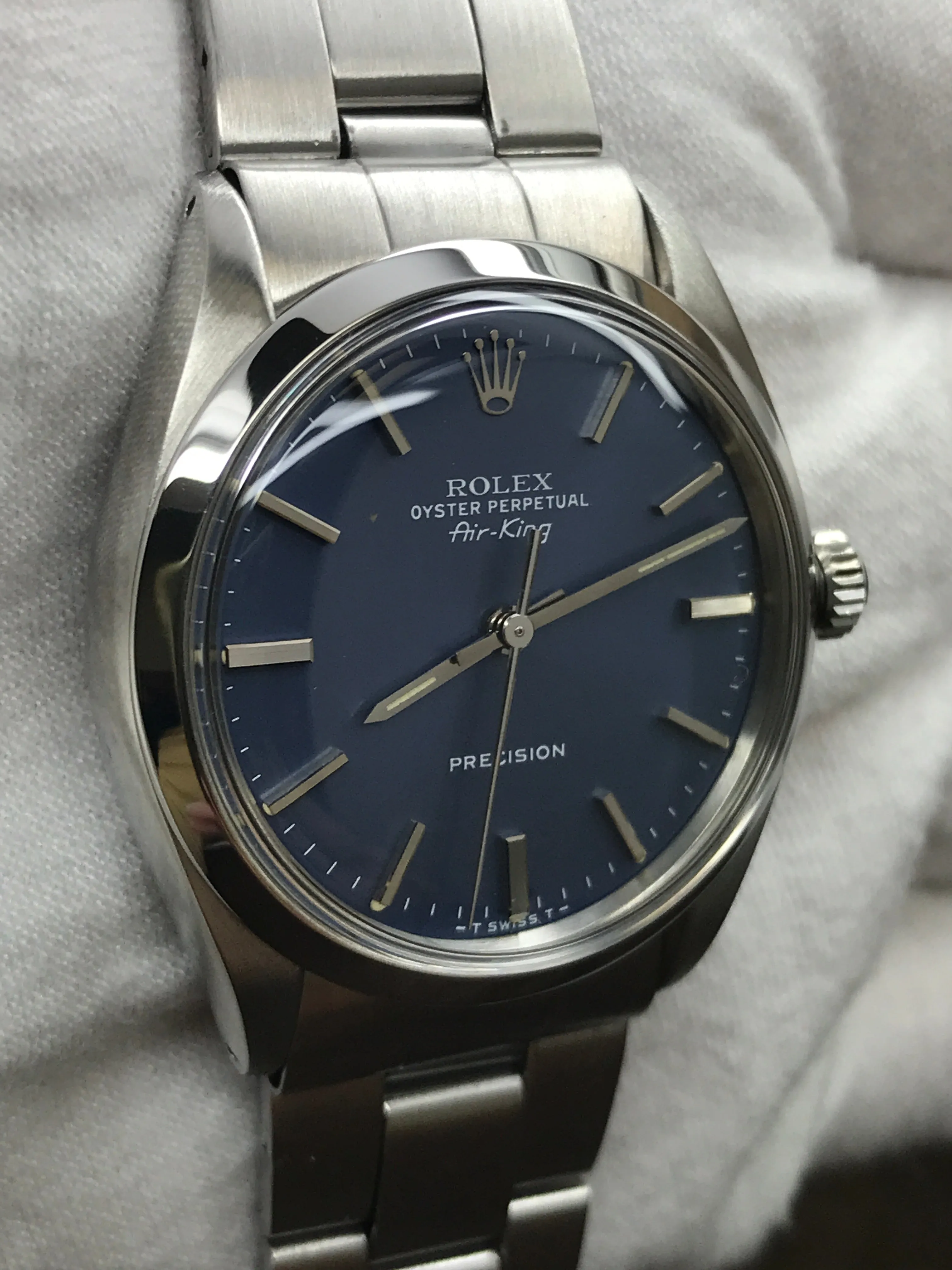 Rolex Air-King 5500 Blue Dial Automatic Watch
