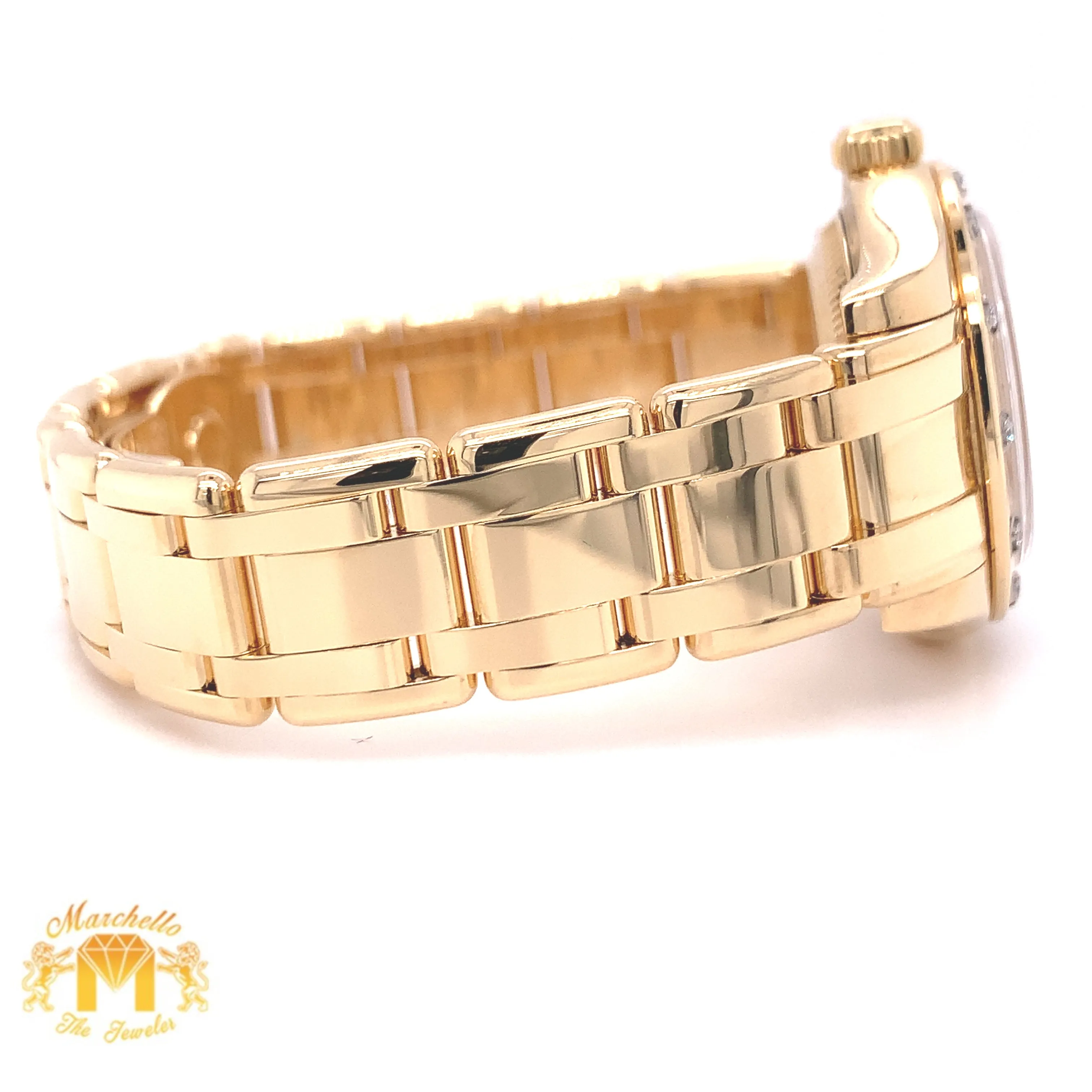 Rolex Datejust Pearlmaster 29mm Ladies 18kt Yellow Gold 12 Diamond Bezel (MOP dial)